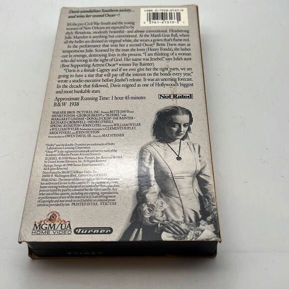 Jezebel VHS Video Bette‎ Davis Henry Fonda George Brent - Picture 2 of 3